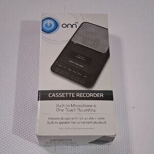 ONN Black and Silver Cassette Recorder
